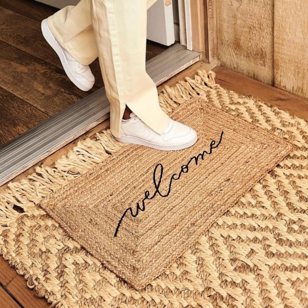 NWT Accompany jute welcome mat